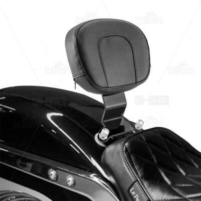 Gloss Black Driver Rider Backrest For Harley Breakout FXBR FXBRS 2018-2024 2025 - Imagem 1 de 4