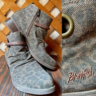 BLOWFISH Genial Nuevo Estampado de Leopardo Botines holgados Botines Talla 8.5 Foto 1 de 4