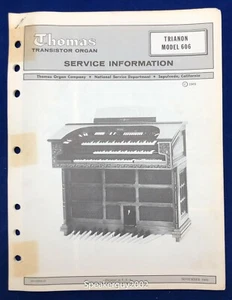 Original Thomas Organ / Trianon 606 / Service Manual -- #1 - Picture 1 of 1