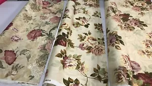 ESTAMPADOS FLORALES DISEÑADOS POR RICHLOOM: TELA DE MOBILIARIO SUAVE 100% ALGODÓN: #BM35 - Imagen 1 de 18
