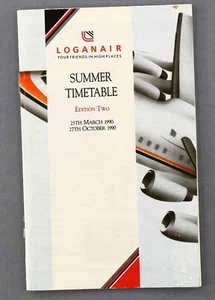 LOGANAIR AIRLINE TIMETABLE SUMMER 1990 ISSUE 2 SCOTLAND - Picture 1 of 4
