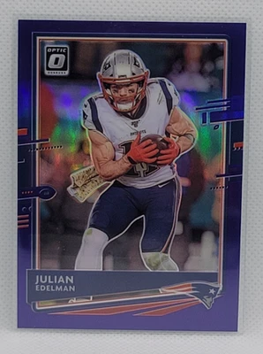2020 Optic Julian Edelman Purple Prizm #ed 01/50 Patriots  - Image 1 of 2