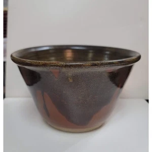 Stuidio Art Pottery Bowl Signed Earthtones Clay Signed MONTE rimmed top  - Picture 1 of 7