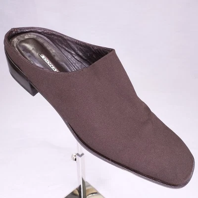 Zapatos Donald J Pliner para mujer 7N tela marrón mulas 7 tacones bajos estrechos  Foto 1 de 4