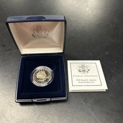 1999-P Proof Susan B Anthony Dollar - SBA w/ Box & COA - Image 1 of 4