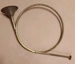 Vintage großes 19,5" langes massives Messing Waldhorn Ornament Dekoration - Bild 1 von 10