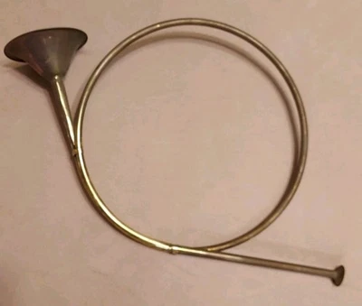 VTG  Large 19.5" long Solid Brass French Horn Ornament Decoration - Image 1 of 4
