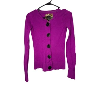 Twik Simons Plum Purple Cardigan Button-Down Sweater Top, Women's Size XS - Picture 1 of 7