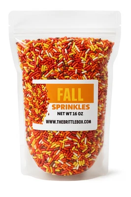16 oz Fall Sprinkles – Autumn Colored Jimmies – White, Red, Yellow, Orange more! - Image 1 of 4