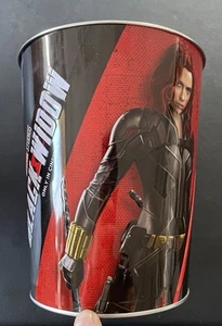 Cubo palomitas de metal Black Widow AMC Theatre Marvel Studios TOTALMENTE NUEVO - Imagen 1 de 3