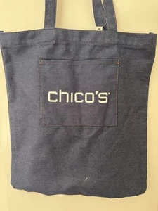 Borsa donna denim chico’s media tote bag jeans nuova - Foto 1 di 4