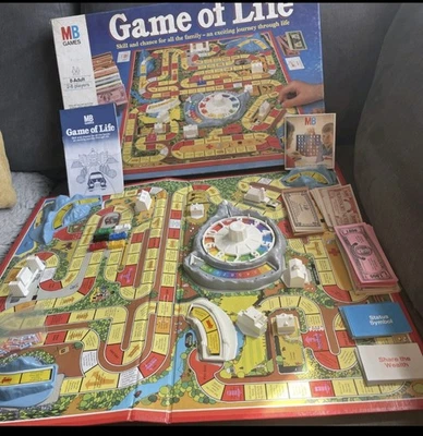Vintage 1984 ,Game of Life by Mb , Family Board game , family fun  - Image 1 of 4