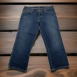 Vtg Abercrombie Jeans Womens Size 6 Button Fly Made in USA Y2K Baggy Crop - Picture 1 of 10