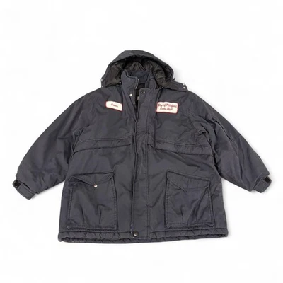 RED KAP Heavyweight Outdoor Winter Parka Hooded Jacket Men's Size XL Navy - Image 1 of 4