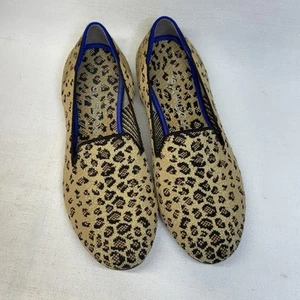 Rothy's The Flat Round Toe Spotted Leopard Print Loafer Ballet Flat 9.5 - Picture 1 of 7
