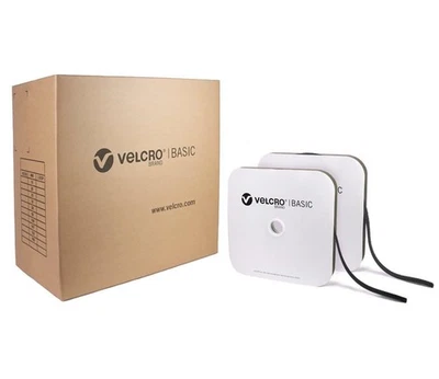 Velcro® Brand Basic Hook or Loop White or Black Sew On Tape 25m Roll - Image 1 of 4