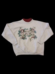 Sudadera De Colección Morning Sun Chickadee Birdhouse Cottagecore Pequeña Mediana EE. UU. - Imagen 1 de 9