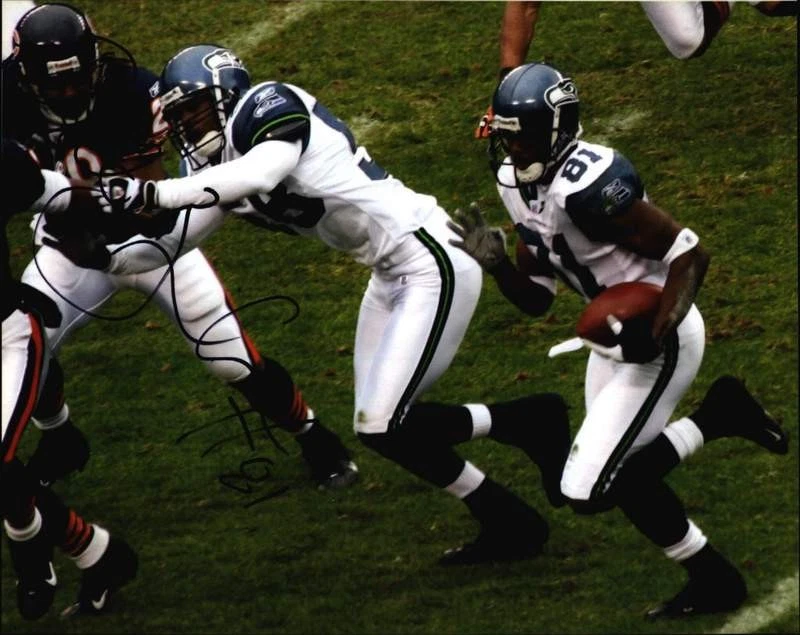 Foto assinada por Nate Burleson futebol americano NFL 8x10 com certificado autografado 01 - Imagem 1 de 2