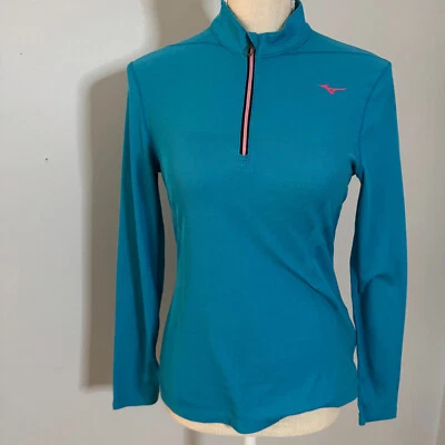Camisa de correr Mizuno Warmalite 1/4 cremallera manga larga para mujer pequeña Foto 1 de 4