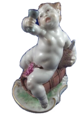 Nymphenburg Porcelain Bacchus Figure Figurine Porzellan Bachus Figur God of Wine - Image 1 of 4