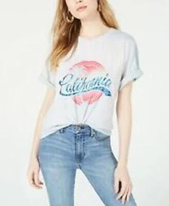 True Vintage Top T-Shirt Cotton California Graphic Women Blue Sz XS NEW NWT 383 - Picture 1 of 4