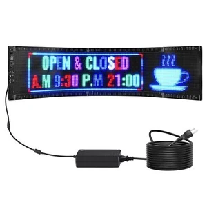 Programmable LED Sign, P5 Full Color LED Scrolling Panel, Bluetooth APP Control  - Picture 1 of 7
