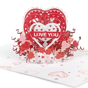 LIMAH® Pop-Up Valentinskarte LOVE YOU mit Herz - Bild 1 von 7