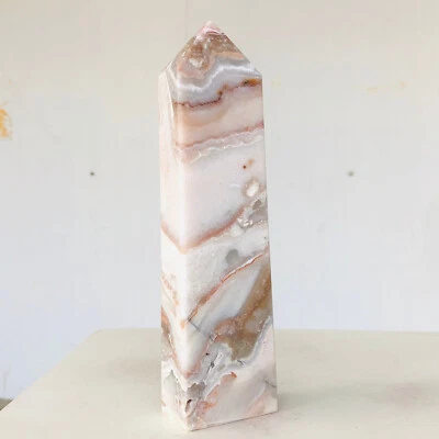 710g Natural Pink Crazy Lace Agate Quartz Crystal Tower Healing Australia W481 - image 1 of 4