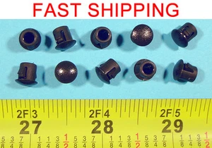 10 Black Nylon HOLE PLUGS 1/4" Locking Rigid Plug push-in round 10 pcs. flush - Picture 1 of 1