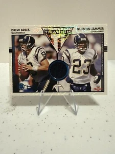 2002 Private Stock Titanium Drew Brees & Quentin Jammer RC Game Used Jersey /200 - Picture 1 of 2