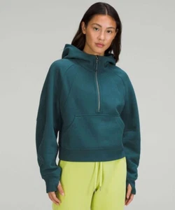 Brand New Lululemon Scuba Oversized Half-Zip Hoodie - Jasper Green - XS/S - Picture 1 of 3