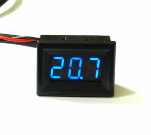 Mini LED Thermometer -20°+ 110/150°C klein hell 12V Temperaturanzeige für Öl NTC - Picture 1 of 1