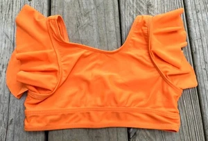 Patpat Girls Orange Ruffle swim  bikini top size youth 6-7 0042 - Picture 1 of 5