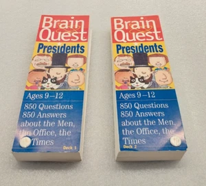 Brain Quest Presidents Deck 1 & 2 850 Questions & Answers Ages 9-12 Complete - Picture 1 of 3