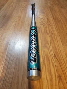 Vtg POWER-FLITE "CRUSHER" Softball Bat 32in ~Made in U.S.A~ Green ~ Metal alloy - Picture 1 of 12