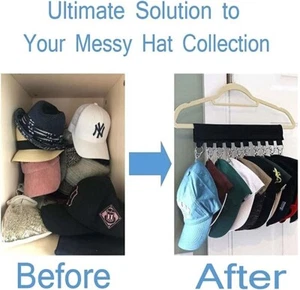 Baseball Hat Rack Hanger Organizer Holder Closet Display 10 Clip Universal Store - Picture 1 of 9