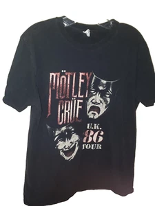VINTAGE MOTLEY CRUE THEATER OF PAIN UK TOUR 1986 KONZERT SHIRT GRÖSSE LARGE - Bild 1 von 7