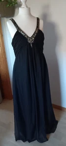 Abendkleid lang Pailletten schwarz Gr. 44 - Bild 1 von 5