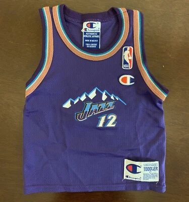 Rare Vintage Champion NBA Utah Jazz John Stockton Basketball Jersey Toddler 2T - Image 1 of 4