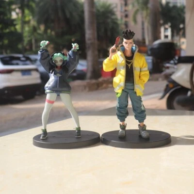 Cyberpunk Edgerunners Anime David & Rebecca Figura Set-Estatua de Escritorio Coleccionable Foto 1 de 4