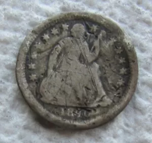 1840-O With Drapery Seated Liberty Silver Half Dime Early Rare Key Date Damaged - Picture 1 of 4