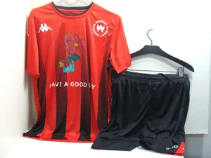 *NWT* Kappa 2 Piece Men's Soccer Shirt and Short Jersey Set Red/Black Size M - Picture 1 of 14