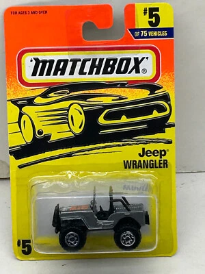 1996 MATCHBOX SUPERFAST #5 JEEP WRANGLER 4X4 BAD TO THE BONE NEW ON DAMAGED CARD - Image 1 of 4
