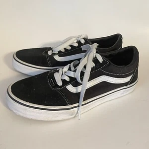 Vans Off The Wall Old Skool 500714 Youth Black Suede/Canvas Low Top Youth 5 - Picture 1 of 8