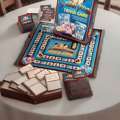 The Official Three Stooges Trivia Game 2000 By Talicor Mo Larry Curly Nyuk Nyuk - Image 1 of 4