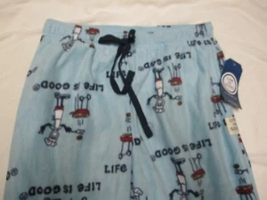 LIFE IS GOOD NWT Grilling Fleece Pajama Bottoms Lounge Pants Mens Sz Large L - Picture 1 of 4