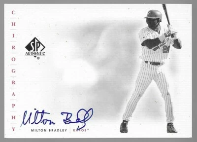 Autógrafo Quirografía Auténtico Milton Bradley 2001 SP #MB Montreal Expos Inserto Foto 1 de 3