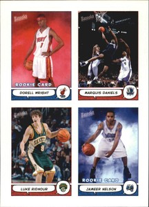 2004-05 Bazooka 4-on-1 Stickers #17 Dorell Wright/Daniels/Luke Ridnour/Nelson