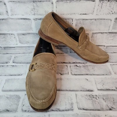 Men's Salvatore Ferragamo Suede Leather Sole Braid & Bit Loafers Size 8.5 - Image 1 of 4