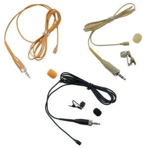 Brown Lavalier Microphone for Sennheiser Wireless System Tie Clip Stage Singing - Picture 1 of 13